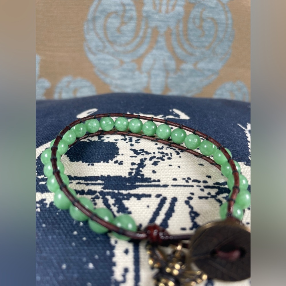 Stackable Jade Bead Bracelet - image 4